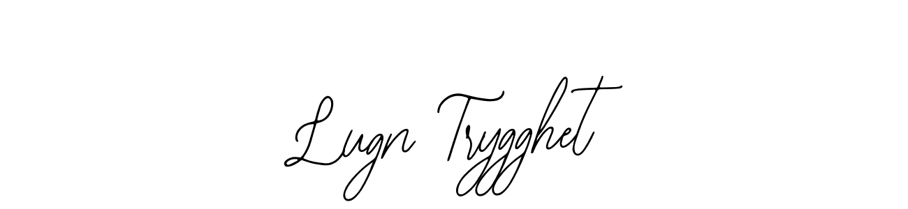 Design your own signature with our free online signature maker. With this signature software, you can create a handwritten (Bearetta-2O07w) signature for name Lugn Trygghet. Lugn Trygghet signature style 12 images and pictures png