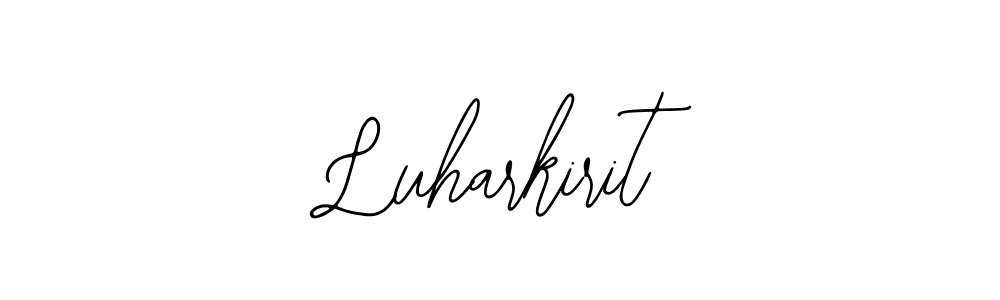 How to make Luharkirit name signature. Use Bearetta-2O07w style for creating short signs online. This is the latest handwritten sign. Luharkirit signature style 12 images and pictures png