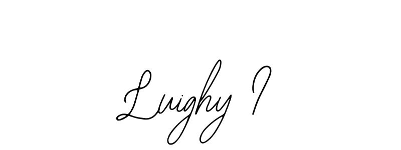 Design your own signature with our free online signature maker. With this signature software, you can create a handwritten (Bearetta-2O07w) signature for name Luighy I. Luighy I signature style 12 images and pictures png