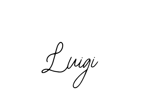 You should practise on your own different ways (Bearetta-2O07w) to write your name (Luigi) in signature. don't let someone else do it for you. Luigi signature style 12 images and pictures png