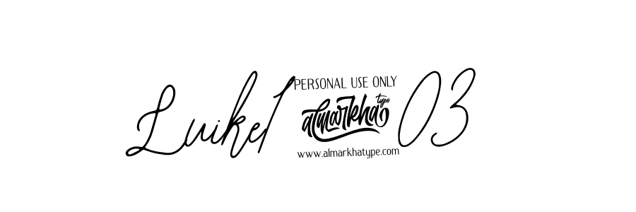 It looks lik you need a new signature style for name Luike1203. Design unique handwritten (Bearetta-2O07w) signature with our free signature maker in just a few clicks. Luike1203 signature style 12 images and pictures png