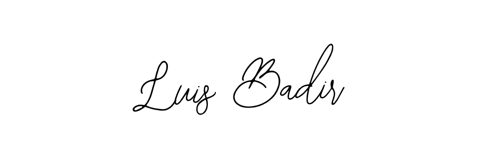 The best way (Bearetta-2O07w) to make a short signature is to pick only two or three words in your name. The name Luis Badir include a total of six letters. For converting this name. Luis Badir signature style 12 images and pictures png