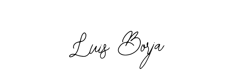Use a signature maker to create a handwritten signature online. With this signature software, you can design (Bearetta-2O07w) your own signature for name Luis Borja. Luis Borja signature style 12 images and pictures png