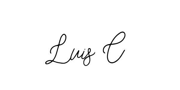 Design your own signature with our free online signature maker. With this signature software, you can create a handwritten (Bearetta-2O07w) signature for name Luis C. Luis C signature style 12 images and pictures png