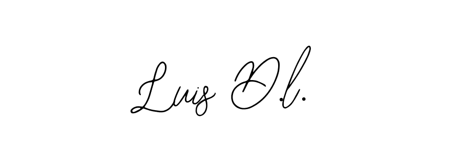 You should practise on your own different ways (Bearetta-2O07w) to write your name (Luis D.l.) in signature. don't let someone else do it for you. Luis D.l. signature style 12 images and pictures png