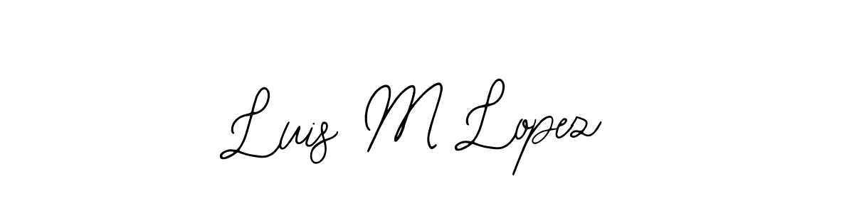 You should practise on your own different ways (Bearetta-2O07w) to write your name (Luis M Lopez) in signature. don't let someone else do it for you. Luis M Lopez signature style 12 images and pictures png