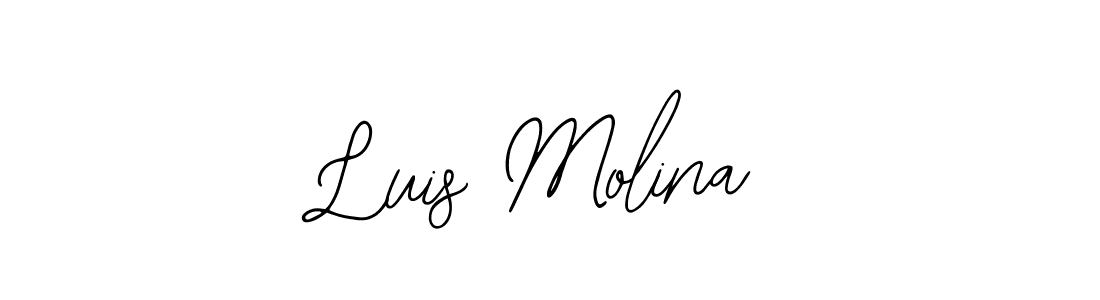 Use a signature maker to create a handwritten signature online. With this signature software, you can design (Bearetta-2O07w) your own signature for name Luis Molina. Luis Molina signature style 12 images and pictures png