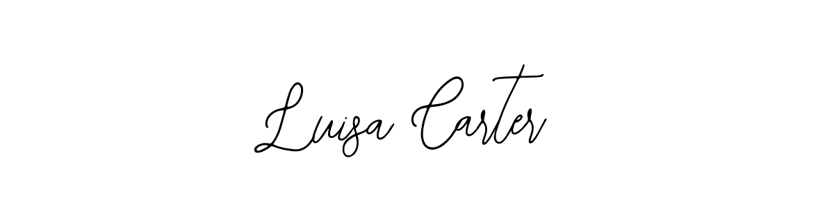 You should practise on your own different ways (Bearetta-2O07w) to write your name (Luisa Carter) in signature. don't let someone else do it for you. Luisa Carter signature style 12 images and pictures png