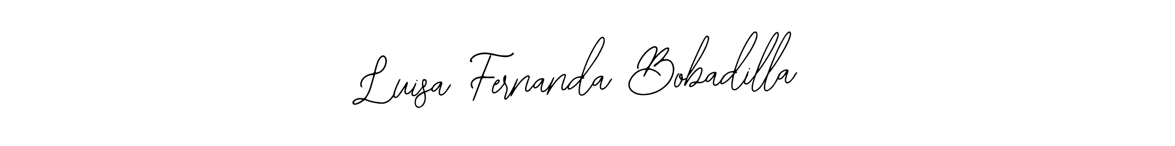 Bearetta-2O07w is a professional signature style that is perfect for those who want to add a touch of class to their signature. It is also a great choice for those who want to make their signature more unique. Get Luisa Fernanda Bobadilla name to fancy signature for free. Luisa Fernanda Bobadilla signature style 12 images and pictures png