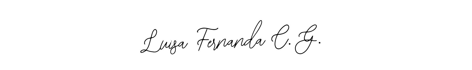 How to make Luisa Fernanda C. G. name signature. Use Bearetta-2O07w style for creating short signs online. This is the latest handwritten sign. Luisa Fernanda C. G. signature style 12 images and pictures png