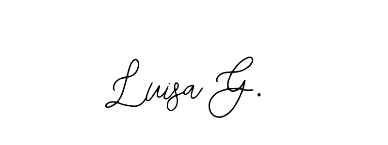 It looks lik you need a new signature style for name Luisa G.. Design unique handwritten (Bearetta-2O07w) signature with our free signature maker in just a few clicks. Luisa G. signature style 12 images and pictures png