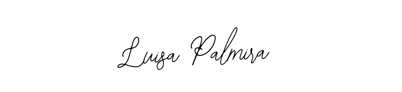 The best way (Bearetta-2O07w) to make a short signature is to pick only two or three words in your name. The name Luisa Palmira include a total of six letters. For converting this name. Luisa Palmira signature style 12 images and pictures png