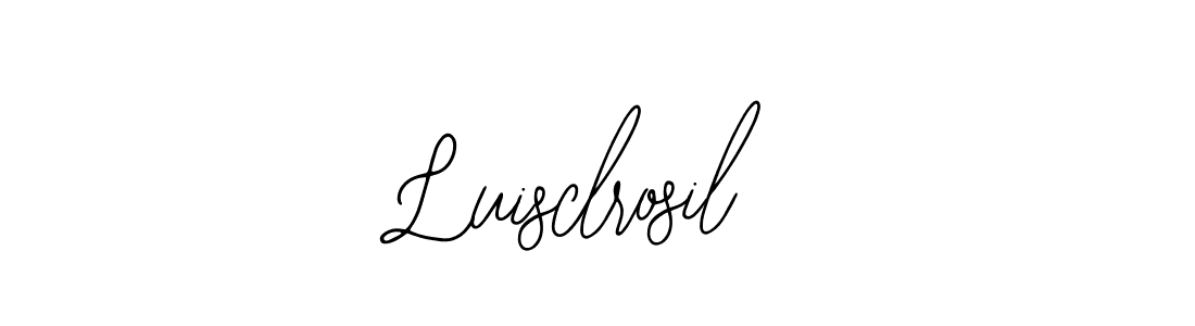 The best way (Bearetta-2O07w) to make a short signature is to pick only two or three words in your name. The name Luisclrosil include a total of six letters. For converting this name. Luisclrosil signature style 12 images and pictures png