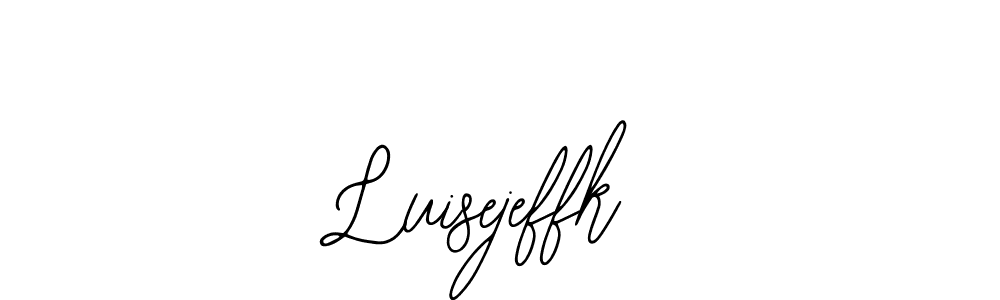 Also You can easily find your signature by using the search form. We will create Luisejeffk name handwritten signature images for you free of cost using Bearetta-2O07w sign style. Luisejeffk signature style 12 images and pictures png