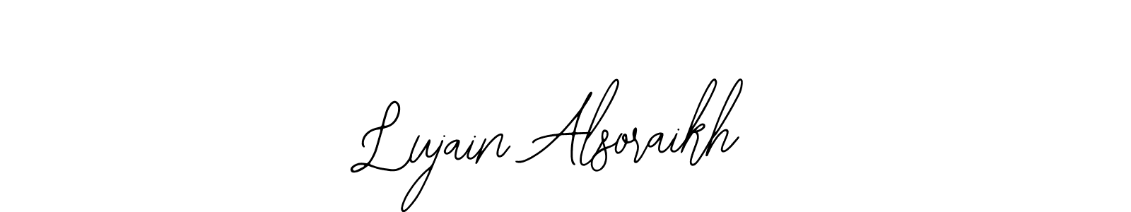 Design your own signature with our free online signature maker. With this signature software, you can create a handwritten (Bearetta-2O07w) signature for name Lujain Alsoraikh. Lujain Alsoraikh signature style 12 images and pictures png