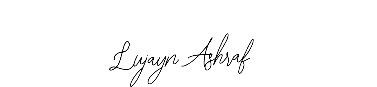 How to make Lujayn Ashraf name signature. Use Bearetta-2O07w style for creating short signs online. This is the latest handwritten sign. Lujayn Ashraf signature style 12 images and pictures png