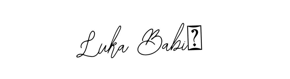 Use a signature maker to create a handwritten signature online. With this signature software, you can design (Bearetta-2O07w) your own signature for name Luka BabiĆ. Luka BabiĆ signature style 12 images and pictures png