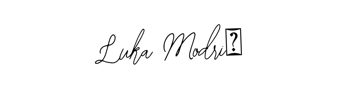 Design your own signature with our free online signature maker. With this signature software, you can create a handwritten (Bearetta-2O07w) signature for name Luka Modrić. Luka Modrić signature style 12 images and pictures png