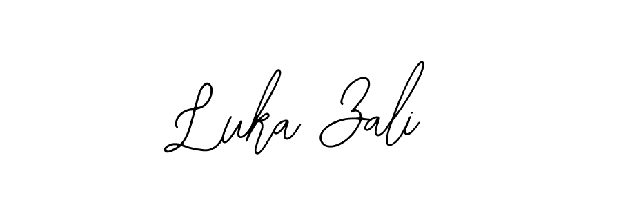 Use a signature maker to create a handwritten signature online. With this signature software, you can design (Bearetta-2O07w) your own signature for name Luka Zali. Luka Zali signature style 12 images and pictures png