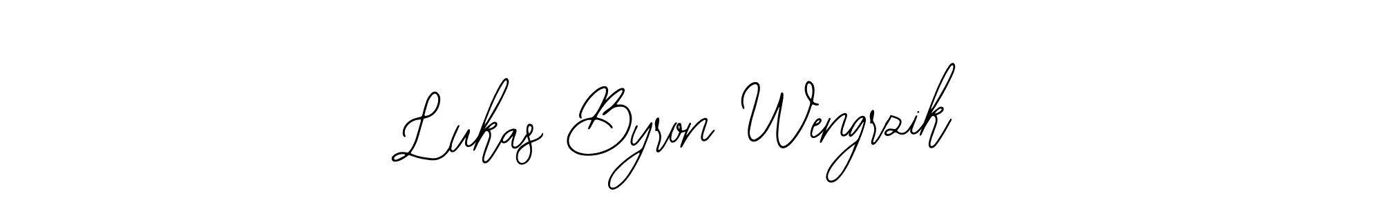 Make a beautiful signature design for name Lukas Byron Wengrzik. With this signature (Bearetta-2O07w) style, you can create a handwritten signature for free. Lukas Byron Wengrzik signature style 12 images and pictures png