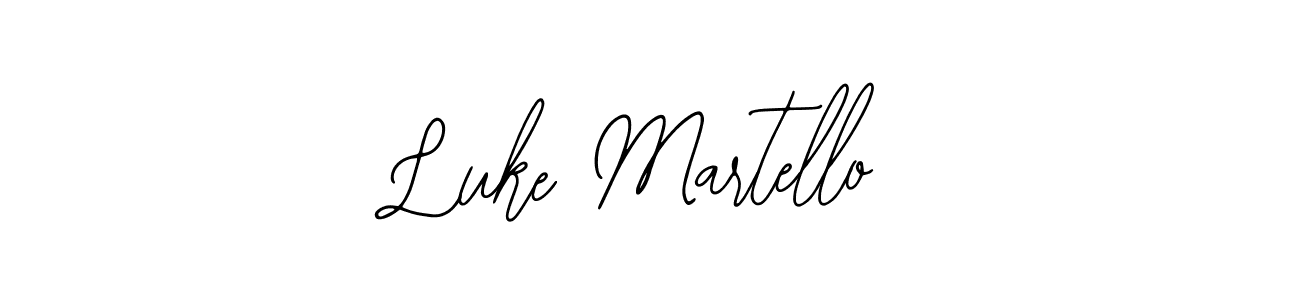 How to make Luke Martello name signature. Use Bearetta-2O07w style for creating short signs online. This is the latest handwritten sign. Luke Martello signature style 12 images and pictures png