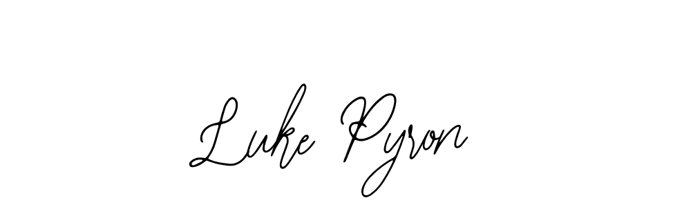 Also You can easily find your signature by using the search form. We will create Luke Pyron name handwritten signature images for you free of cost using Bearetta-2O07w sign style. Luke Pyron signature style 12 images and pictures png