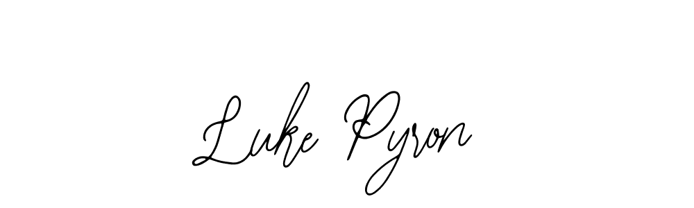 Also You can easily find your signature by using the search form. We will create Luke Pyron name handwritten signature images for you free of cost using Bearetta-2O07w sign style. Luke Pyron signature style 12 images and pictures png