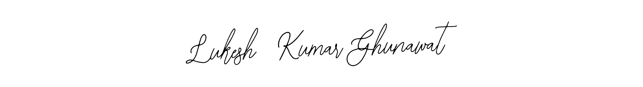 Similarly Bearetta-2O07w is the best handwritten signature design. Signature creator online .You can use it as an online autograph creator for name Lukesh  Kumar Ghunawat. Lukesh  Kumar Ghunawat signature style 12 images and pictures png