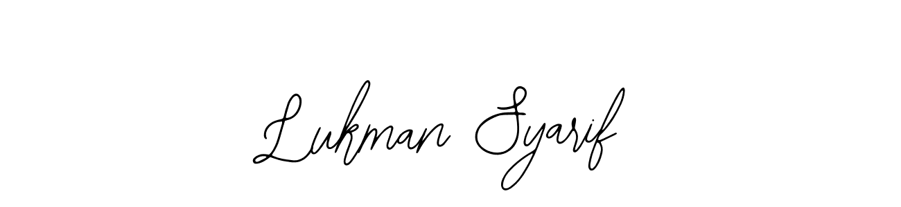 Bearetta-2O07w is a professional signature style that is perfect for those who want to add a touch of class to their signature. It is also a great choice for those who want to make their signature more unique. Get Lukman Syarif name to fancy signature for free. Lukman Syarif signature style 12 images and pictures png