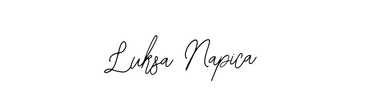 Once you've used our free online signature maker to create your best signature Bearetta-2O07w style, it's time to enjoy all of the benefits that Luksa Napica name signing documents. Luksa Napica signature style 12 images and pictures png