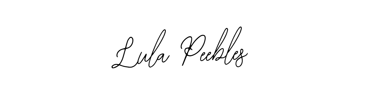 The best way (Bearetta-2O07w) to make a short signature is to pick only two or three words in your name. The name Lula Peebles include a total of six letters. For converting this name. Lula Peebles signature style 12 images and pictures png