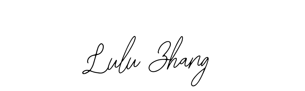 How to make Lulu Zhang name signature. Use Bearetta-2O07w style for creating short signs online. This is the latest handwritten sign. Lulu Zhang signature style 12 images and pictures png