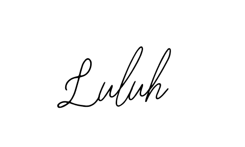 if you are searching for the best signature style for your name Luluh. so please give up your signature search. here we have designed multiple signature styles  using Bearetta-2O07w. Luluh signature style 12 images and pictures png