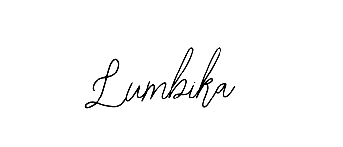 Use a signature maker to create a handwritten signature online. With this signature software, you can design (Bearetta-2O07w) your own signature for name Lumbika. Lumbika signature style 12 images and pictures png