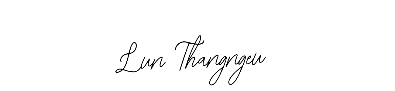Also You can easily find your signature by using the search form. We will create Lun Thangngeu name handwritten signature images for you free of cost using Bearetta-2O07w sign style. Lun Thangngeu signature style 12 images and pictures png