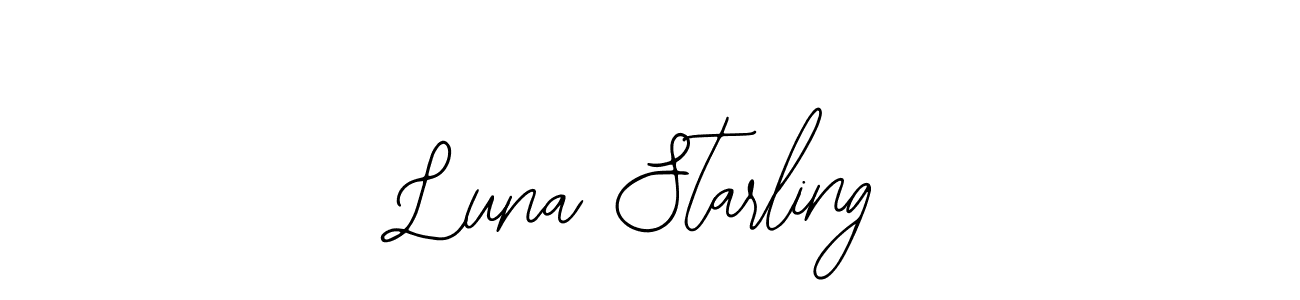 How to make Luna Starling name signature. Use Bearetta-2O07w style for creating short signs online. This is the latest handwritten sign. Luna Starling signature style 12 images and pictures png