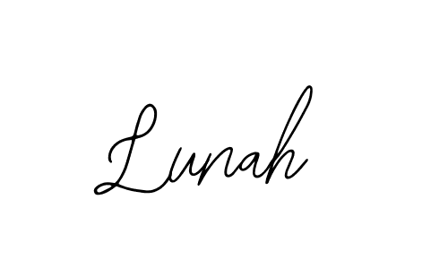 Use a signature maker to create a handwritten signature online. With this signature software, you can design (Bearetta-2O07w) your own signature for name Lunah. Lunah signature style 12 images and pictures png