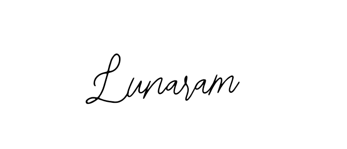 How to make Lunaram signature? Bearetta-2O07w is a professional autograph style. Create handwritten signature for Lunaram name. Lunaram signature style 12 images and pictures png