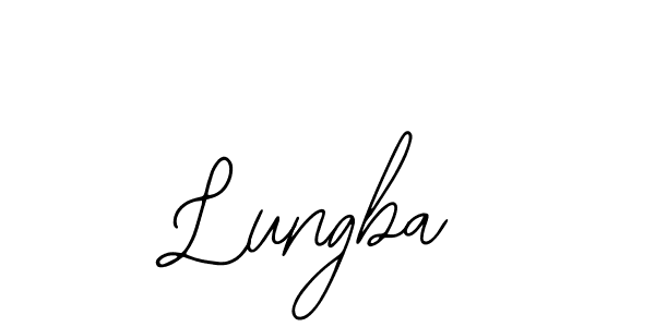 if you are searching for the best signature style for your name Lungba. so please give up your signature search. here we have designed multiple signature styles  using Bearetta-2O07w. Lungba signature style 12 images and pictures png