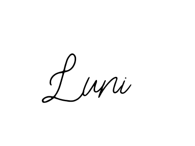 Luni stylish signature style. Best Handwritten Sign (Bearetta-2O07w) for my name. Handwritten Signature Collection Ideas for my name Luni. Luni signature style 12 images and pictures png