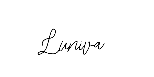 Luniva stylish signature style. Best Handwritten Sign (Bearetta-2O07w) for my name. Handwritten Signature Collection Ideas for my name Luniva. Luniva signature style 12 images and pictures png