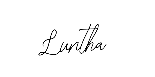 Make a beautiful signature design for name Luntha. Use this online signature maker to create a handwritten signature for free. Luntha signature style 12 images and pictures png
