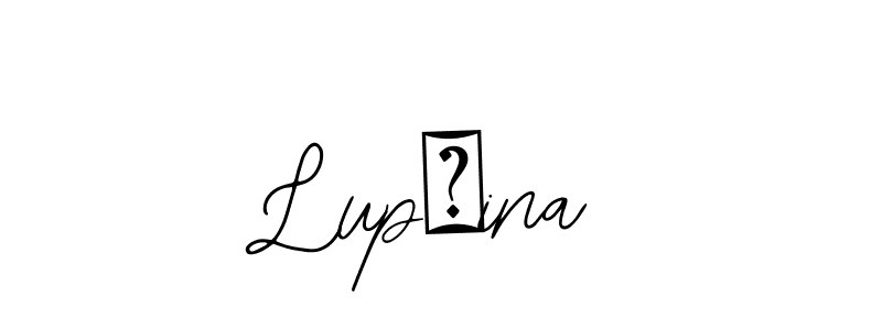 Use a signature maker to create a handwritten signature online. With this signature software, you can design (Bearetta-2O07w) your own signature for name Lupšina. Lupšina signature style 12 images and pictures png