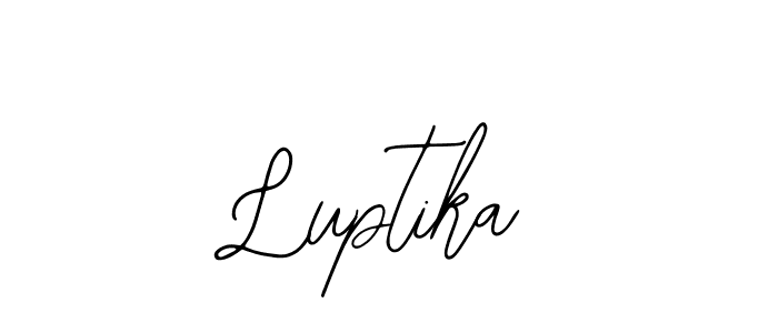 How to make Luptika name signature. Use Bearetta-2O07w style for creating short signs online. This is the latest handwritten sign. Luptika signature style 12 images and pictures png