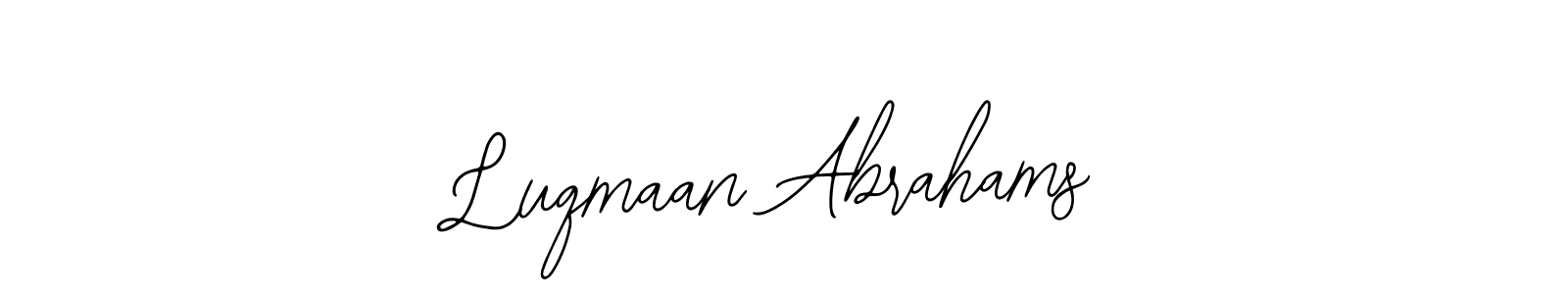 Design your own signature with our free online signature maker. With this signature software, you can create a handwritten (Bearetta-2O07w) signature for name Luqmaan Abrahams. Luqmaan Abrahams signature style 12 images and pictures png