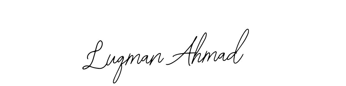 Design your own signature with our free online signature maker. With this signature software, you can create a handwritten (Bearetta-2O07w) signature for name Luqman Ahmad. Luqman Ahmad signature style 12 images and pictures png