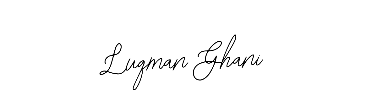 Use a signature maker to create a handwritten signature online. With this signature software, you can design (Bearetta-2O07w) your own signature for name Luqman Ghani. Luqman Ghani signature style 12 images and pictures png