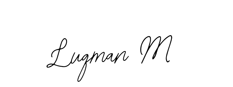 Create a beautiful signature design for name Luqman M. With this signature (Bearetta-2O07w) fonts, you can make a handwritten signature for free. Luqman M signature style 12 images and pictures png