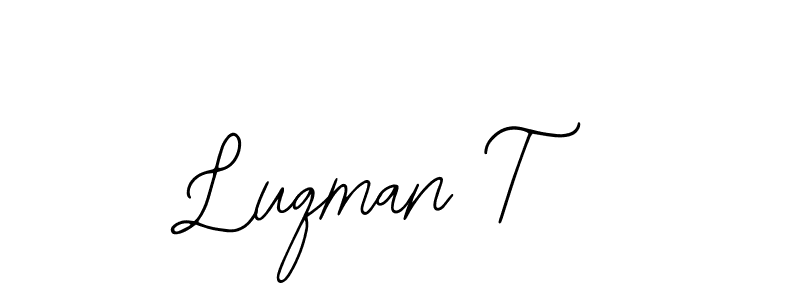 Design your own signature with our free online signature maker. With this signature software, you can create a handwritten (Bearetta-2O07w) signature for name Luqman T. Luqman T signature style 12 images and pictures png