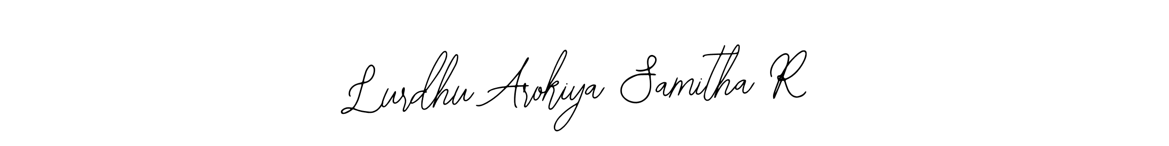 You can use this online signature creator to create a handwritten signature for the name Lurdhu Arokiya Samitha R. This is the best online autograph maker. Lurdhu Arokiya Samitha R signature style 12 images and pictures png